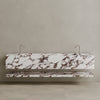 Oversized Double Sink Floating Handcrafted Marble Vanity
