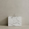 Single Sink Freestanding Handcrafted Marble Vanity with Drawers