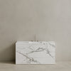 Single Sink Freestanding Handcrafted Marble Vanity with Drawers