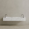 Double Sink Floating Handcrafted Marble Vanity