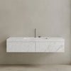 Single Sink Floating Handcrafted Marble Vanity
