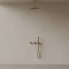 Thermostatic Ceiling Mount Rainfall Shower System with Dual Knob Control and Handheld