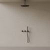 Thermostatic Ceiling Mount Rainfall Shower System with Dual Knob Control and Handheld