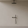 Thermostatic Ceiling Mount Rainfall Shower System with Dual Knob Control and Handheld