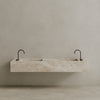 Double Sink Floating Handcrafted Marble Vanity