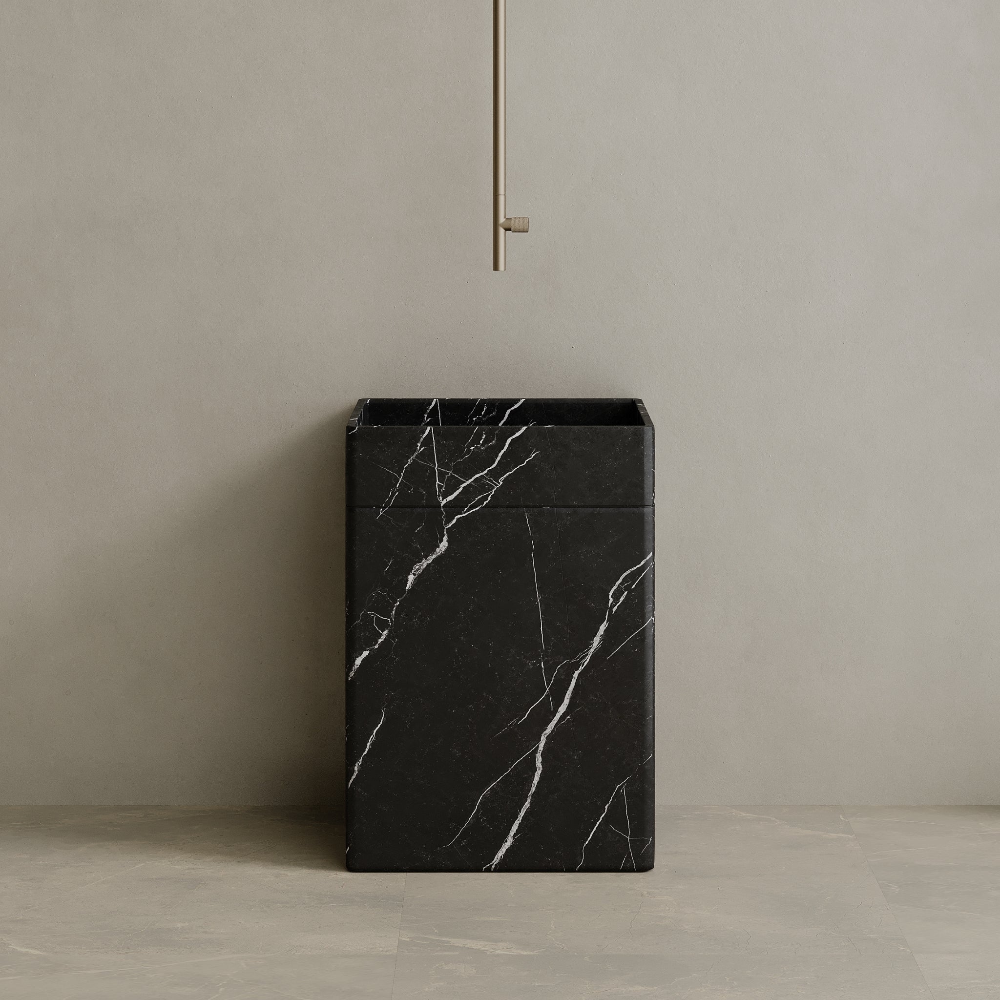 Rovella Handcrafted Stone Pedestal Sink