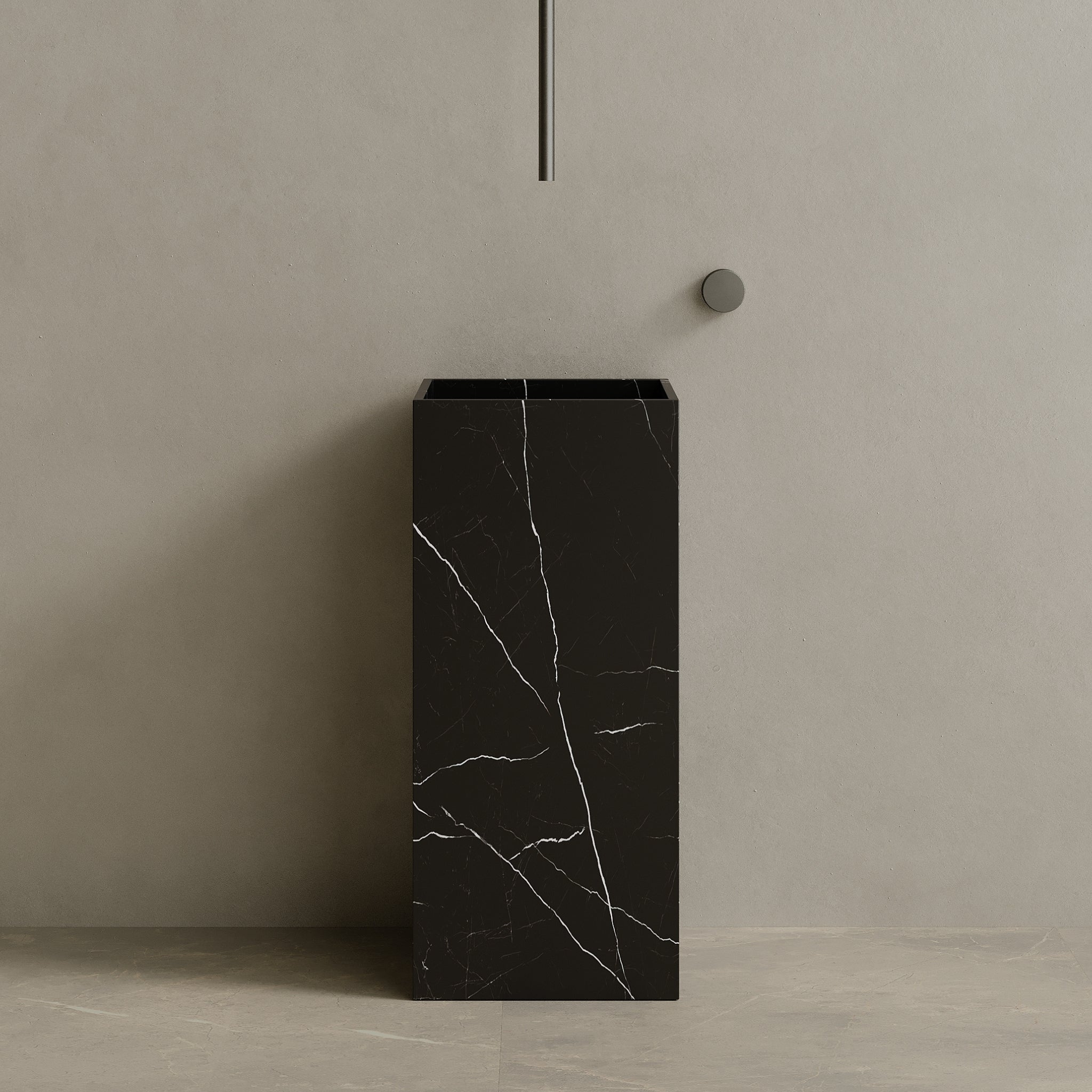 Quaro Handcrafted Stone Pedestal Sink