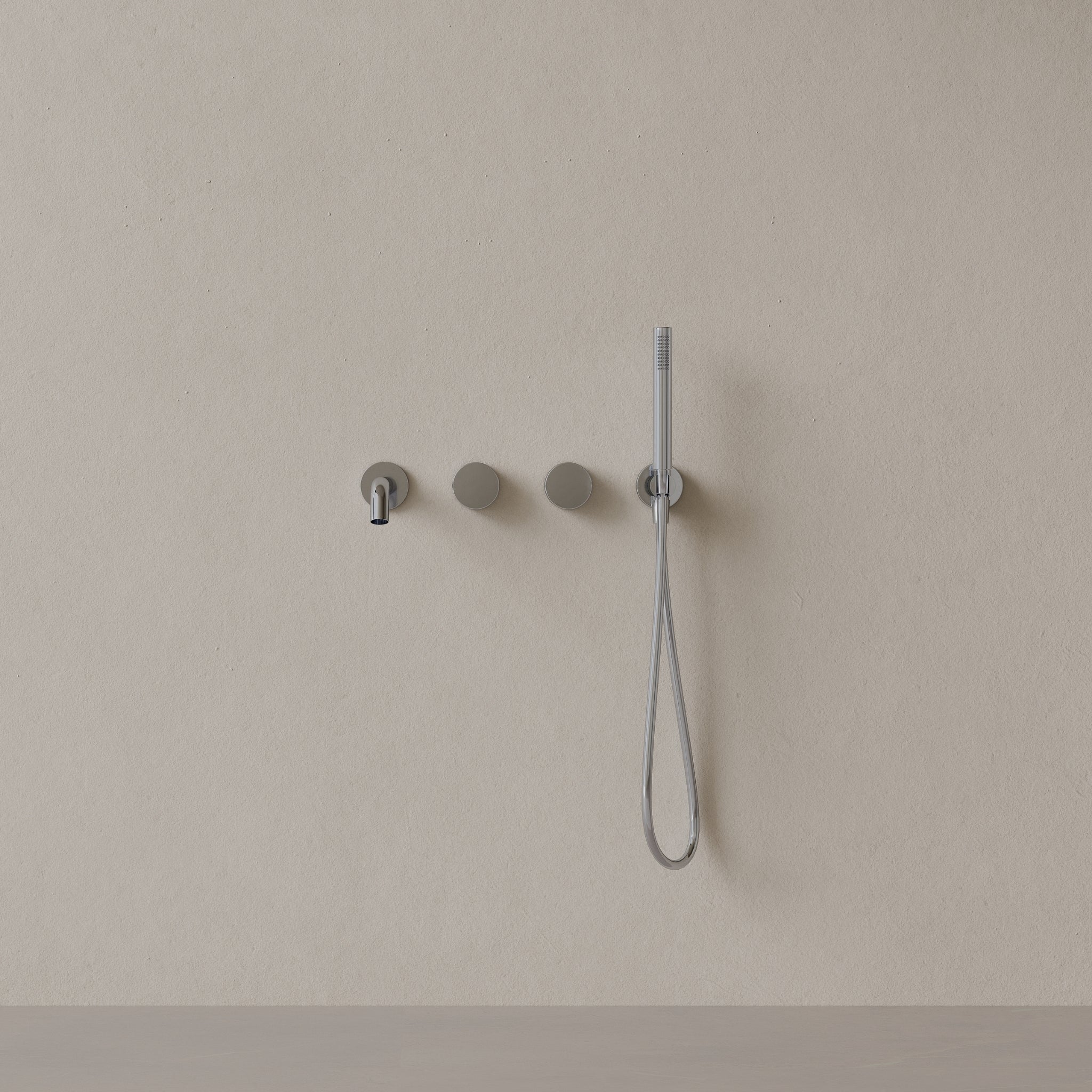 Modern Curved Spout Wall-mounted Bathtub Filler