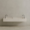 Double Sink Floating Handcrafted Marble Vanity