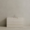 Single Sink Freestanding Handcrafted Marble Vanity with Drawers