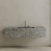 Single Sink Floating Handcrafted Marble Vanity