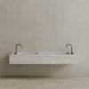 Double Sink Floating Handcrafted Marble Vanity