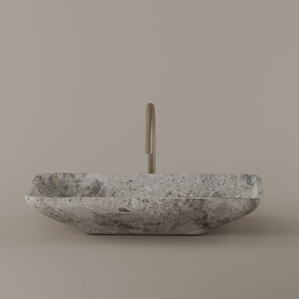 Rectangular Marble Vessel Sink 22