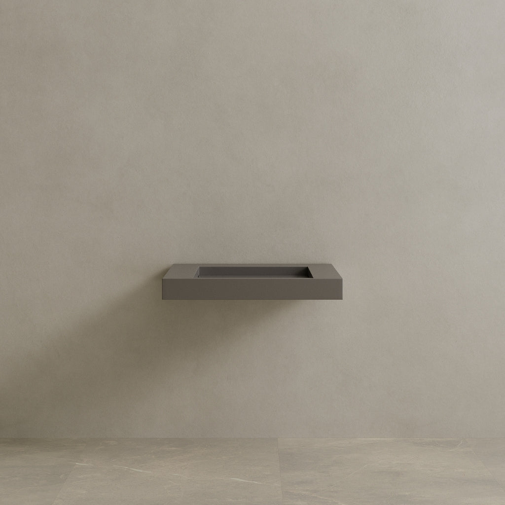 30" Floating Stone Resin Vanity Top with Single Sink