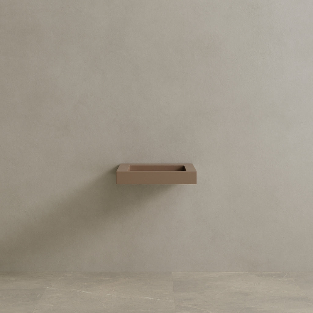 24" Floating Stone Resin Vanity Top with Single Sink