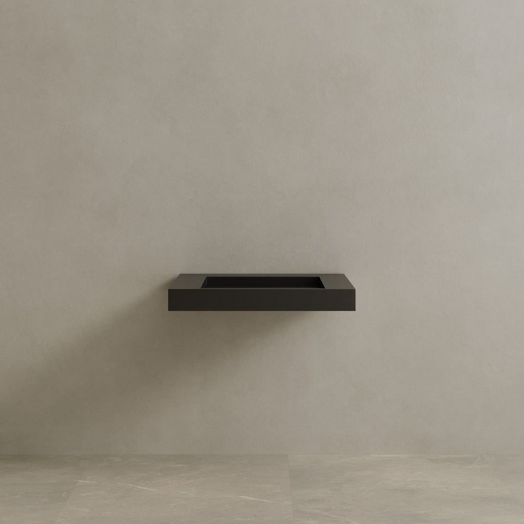 30" Floating Stone Resin Vanity Top with Single Sink