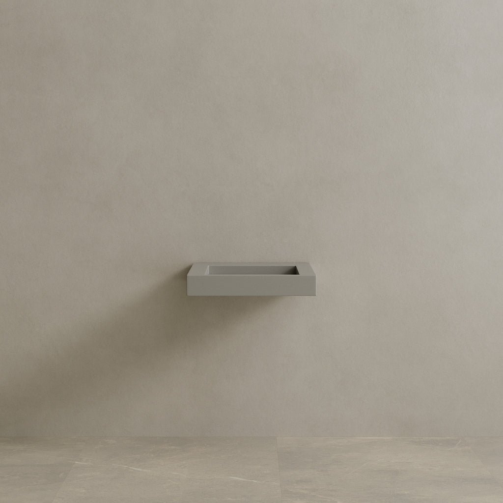 24" Floating Stone Resin Vanity Top with Single Sink