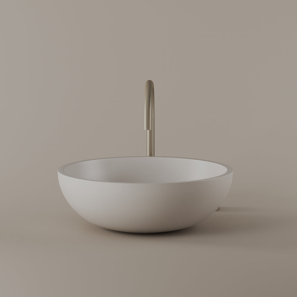 Round Concrete Vessel Sink 17