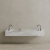 Double Sink Floating Handcrafted Marble Vanity