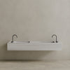 Double Sink Floating Handcrafted Marble Vanity