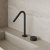 Modern Angled Counter-Mounted Faucet with Knob-Style Controls