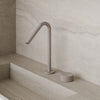 Modern Angled Counter-Mounted Faucet with Knob-Style Controls