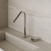 Modern Angled Counter-Mounted Faucet with Knob-Style Controls