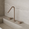 Modern Angled Counter-Mounted Faucet with Knob-Style Controls