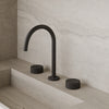 Modern High Arc Counter-Mounted Faucet with Knob-Style Controls