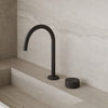 Modern High Arc Counter-Mounted Faucet with Knob-Style Controls