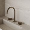 Modern High Arc Counter-Mounted Faucet with Knob-Style Controls