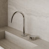 Modern High Arc Counter-Mounted Faucet with Knob-Style Controls