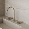 Modern High Arc Counter-Mounted Faucet with Knob-Style Controls