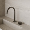 Modern High Arc Counter-Mounted Faucet with Knob-Style Controls