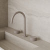 Modern High Arc Counter-Mounted Faucet with Knob-Style Controls