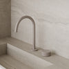 Modern High Arc Counter-Mounted Faucet with Knob-Style Controls