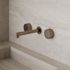 Modern Square Wall-Mounted Faucet with Knob Style Control