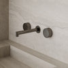 Modern Square Wall-Mounted Faucet with Knob Style Control