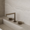 Modern Square Counter-Mounted Faucet with Knob-Style Controls