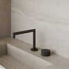 Modern Square Counter-Mounted Faucet with Knob-Style Controls