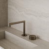 Modern Square Counter-Mounted Faucet with Knob-Style Controls