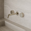 Modern Curved Wall-Mounted Faucet with Knob-Style Controls