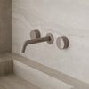 Modern Curved Wall-Mounted Faucet with Knob-Style Controls