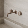 Modern Curved Wall-Mounted Faucet with Knob-Style Controls