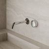 Modern Curved Wall-Mounted Faucet with Knob-Style Controls