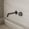 Modern Curved Wall-Mounted Faucet with Knob-Style Controls