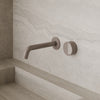 Modern Curved Wall-Mounted Faucet with Knob-Style Controls