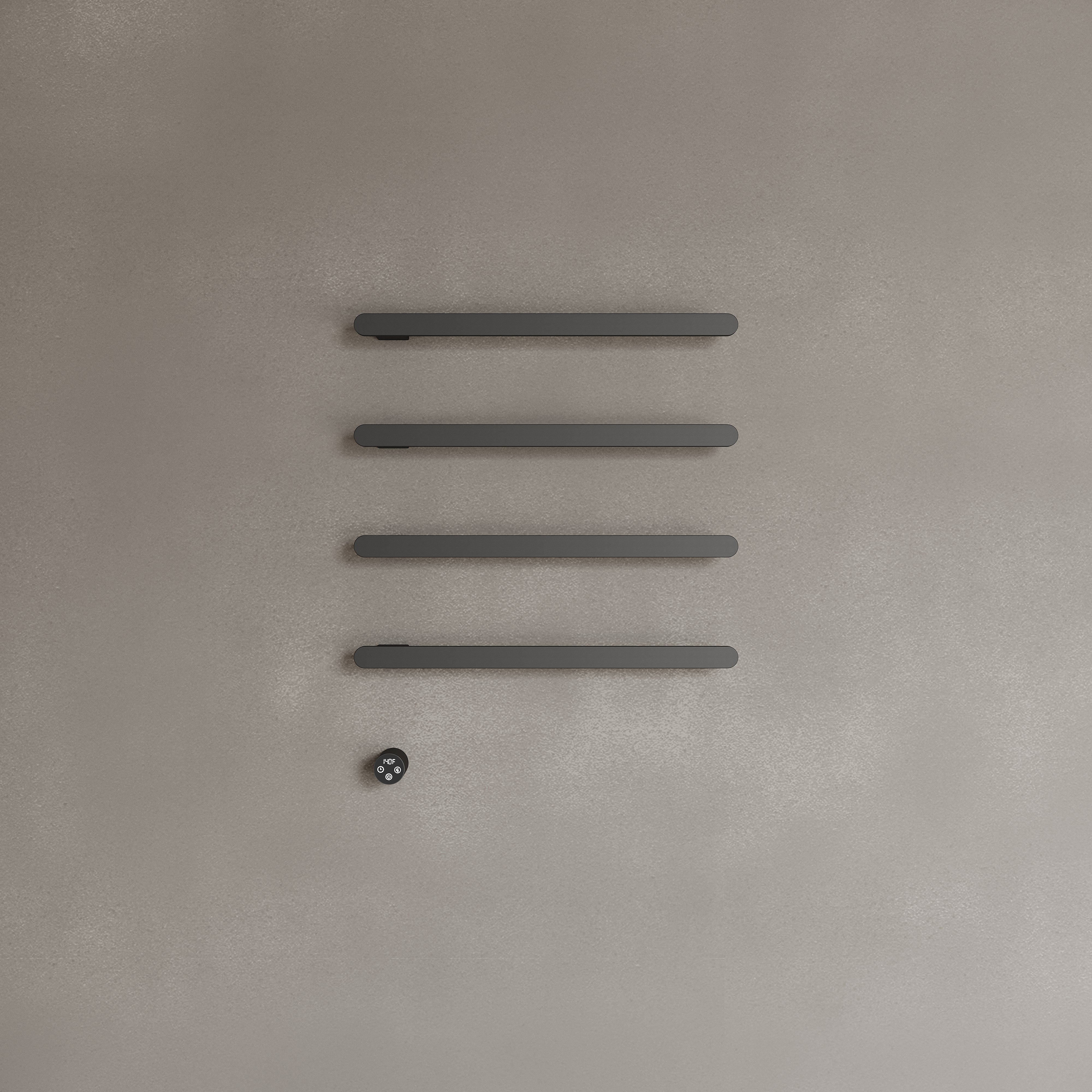 Wall-Mounted Heated Towel Rack – Slim Profile with Digital Display