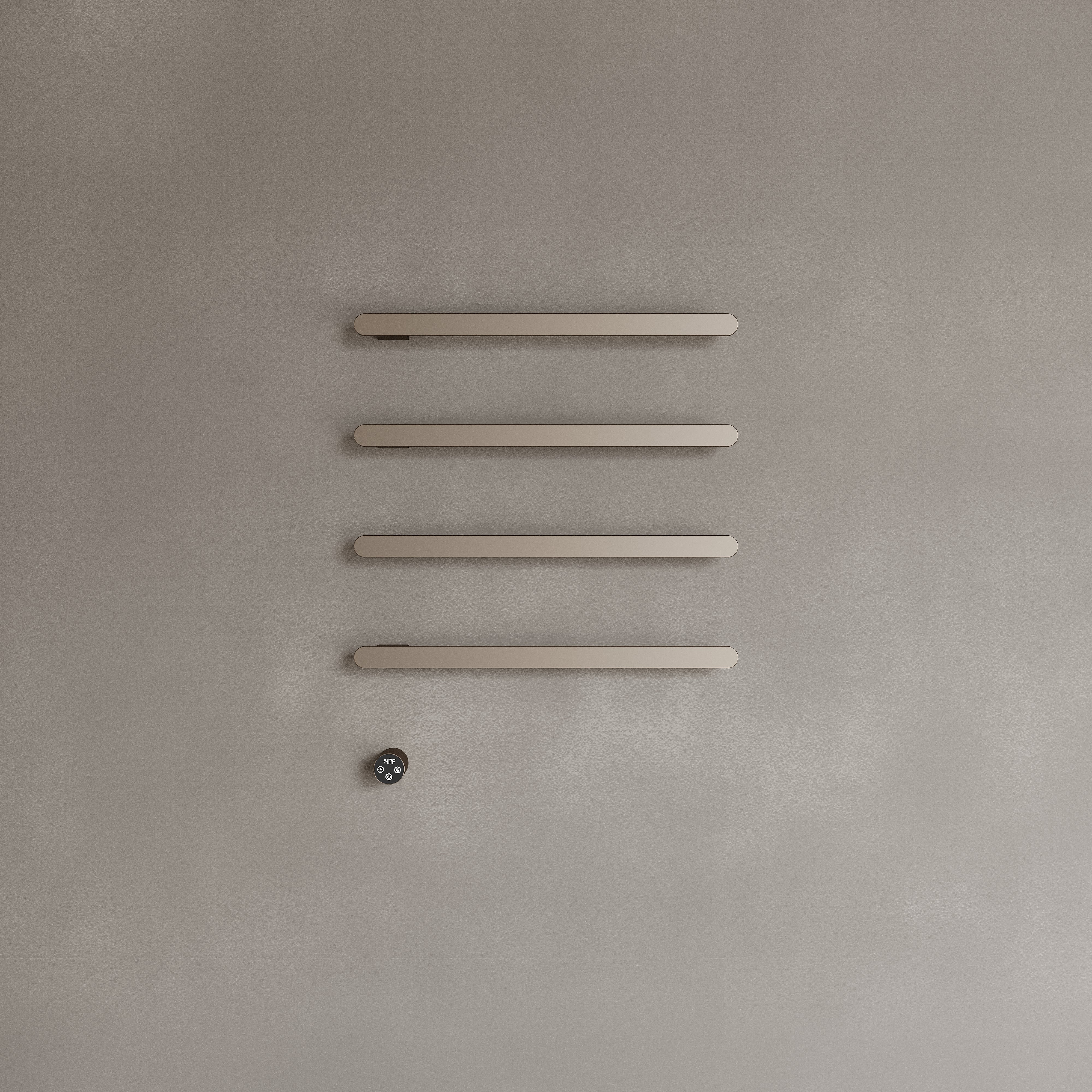 Wall-Mounted Heated Towel Rack – Slim Profile with Digital Display