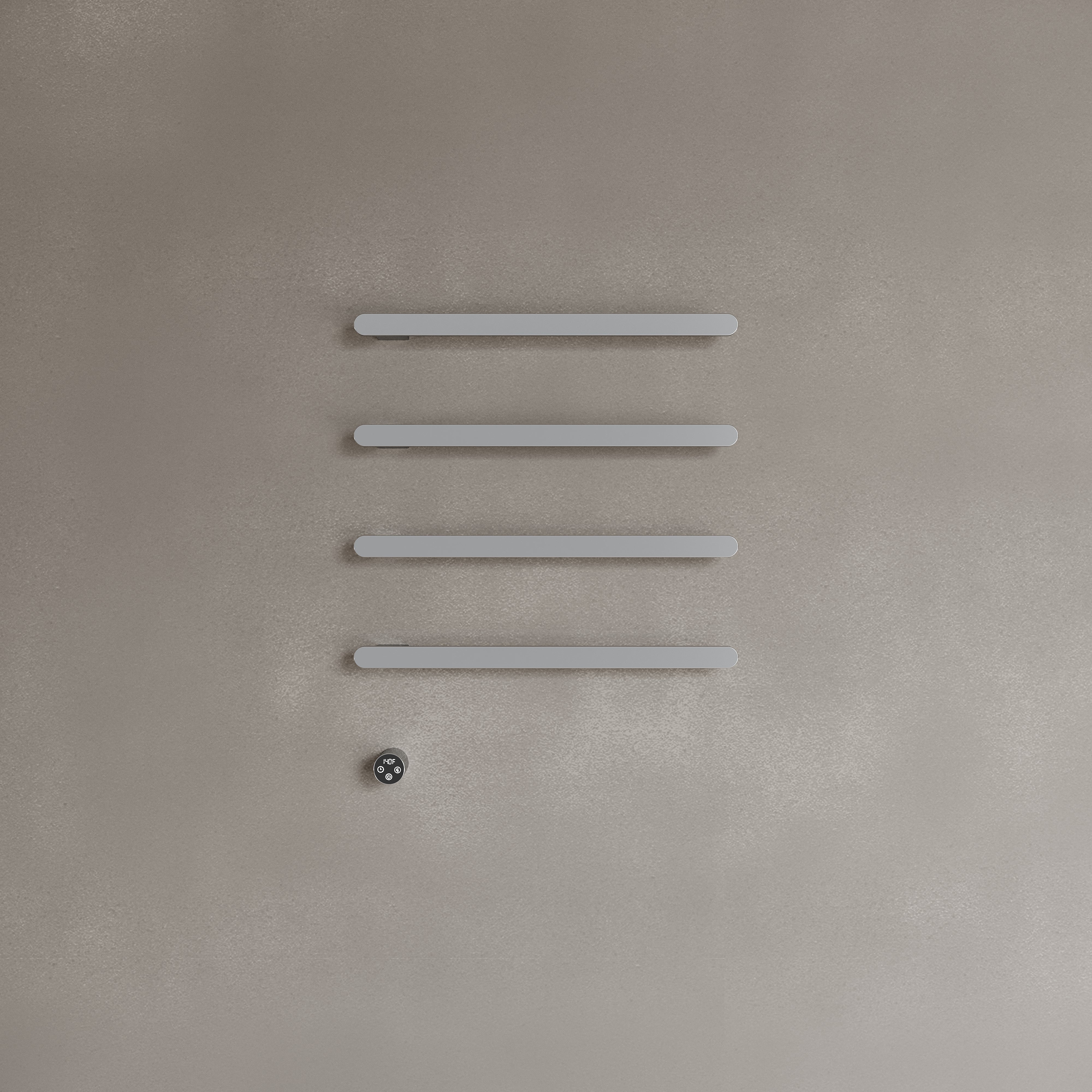 Wall-Mounted Heated Towel Rack – Slim Profile with Digital Display